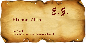 Elsner Zita névjegykártya